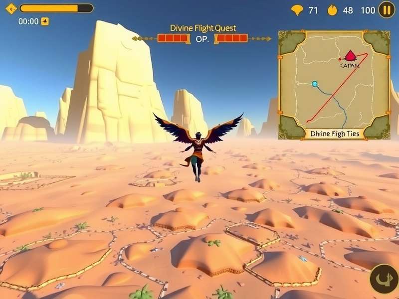 Divine Flight Quest strategy map showing optimal flight paths